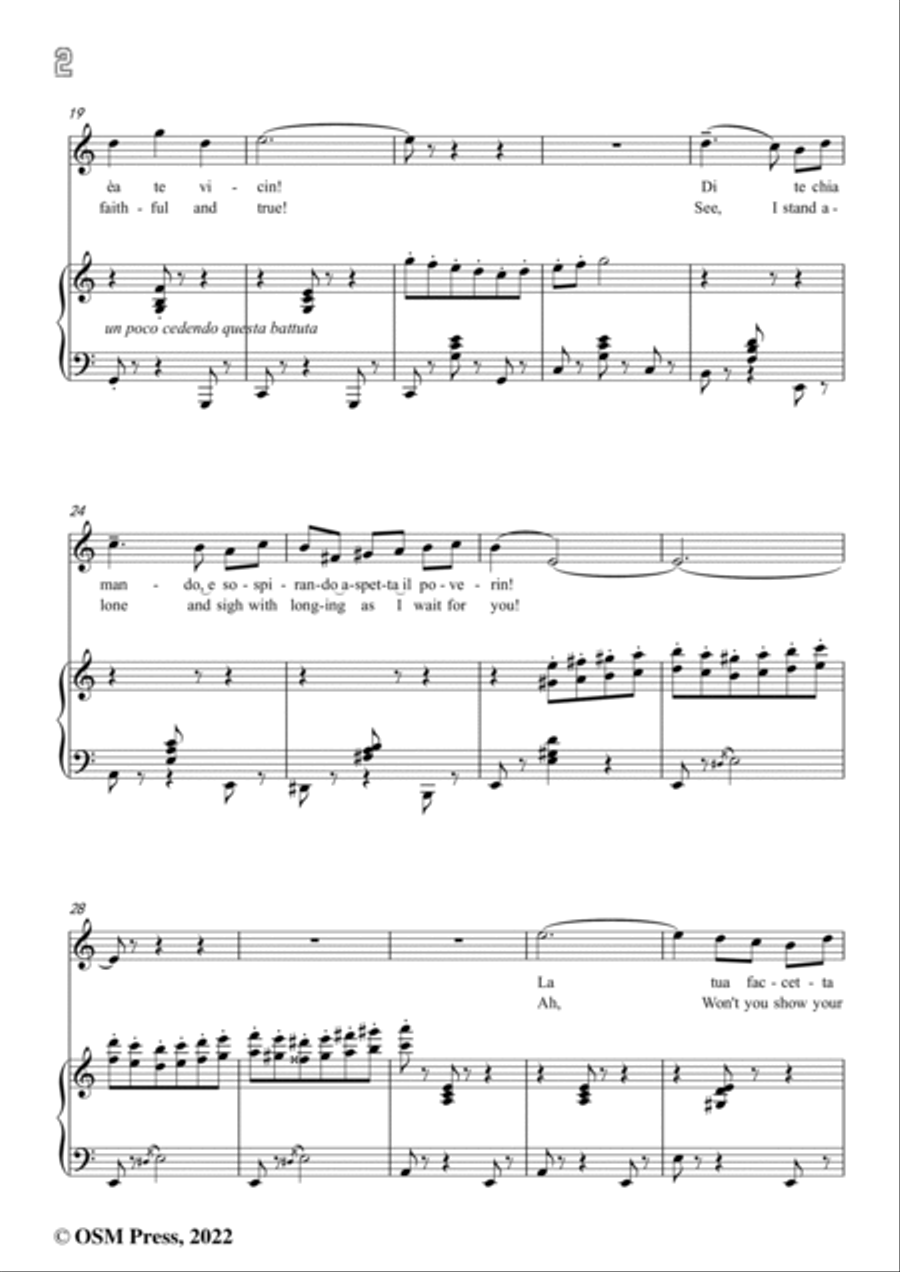 Leoncavallo-O,Colombina,in a minor,from 'Pagliacci(Dramma in due atti)',for Voice and Piano Voice Solo scores gallery preview page 4