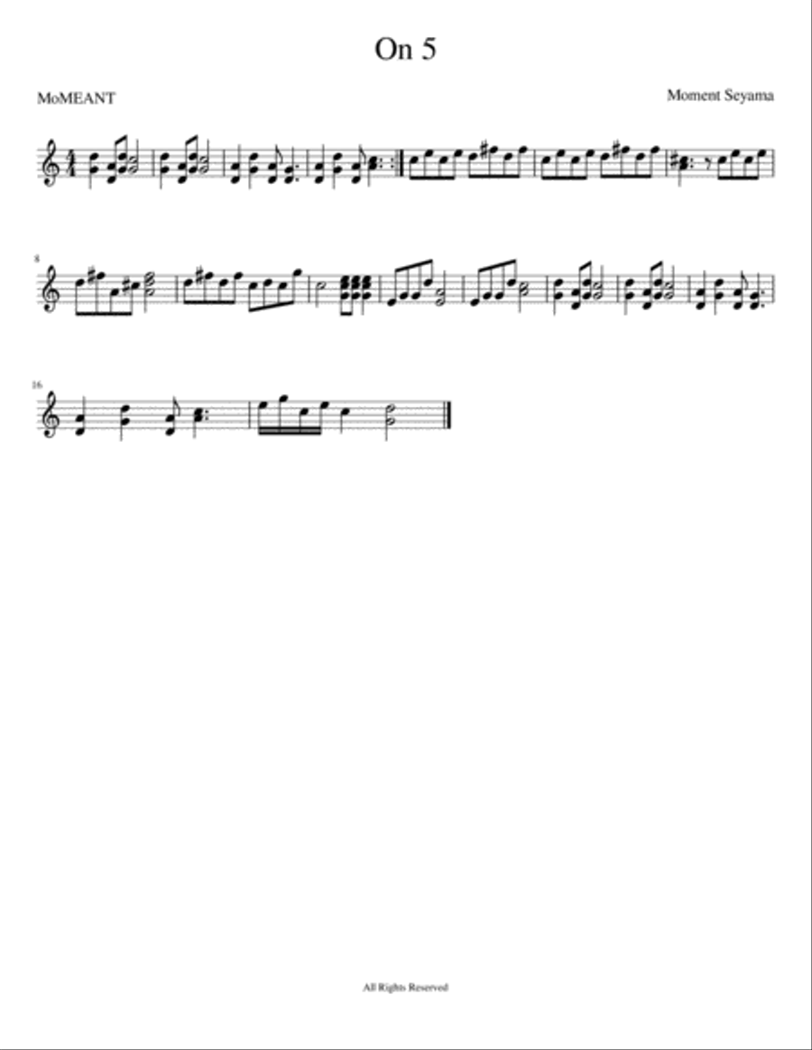 On 5 Woodwind Duet scores gallery preview page 1