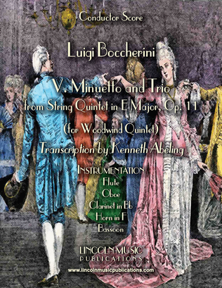 Book cover for Boccherini - “Minuetto” (for Saxophone Quintet SATTB)