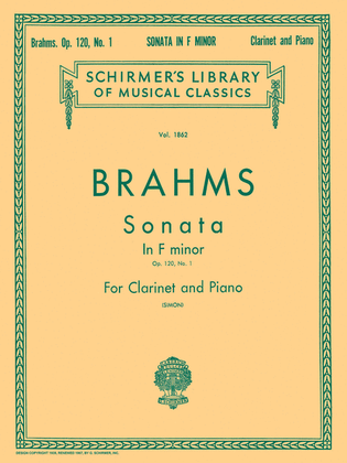 Book cover for Sonata in F Minor, Op. 120, No. 1