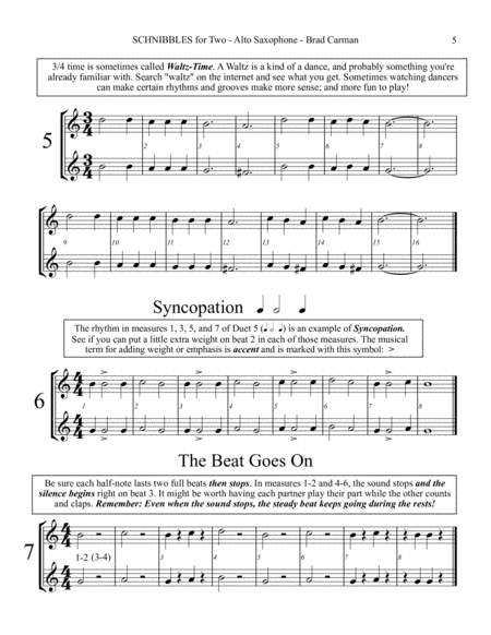 SCHNIBBLES for Two: 101 Easy Practice Duets for Band: ALTO SAXOPHONE