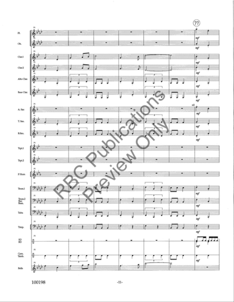 March Of The Silver Brigade Concert Band scores gallery preview page 14