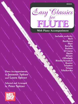 Book cover for Easy Classics for Flute - with Piano Accompaniment