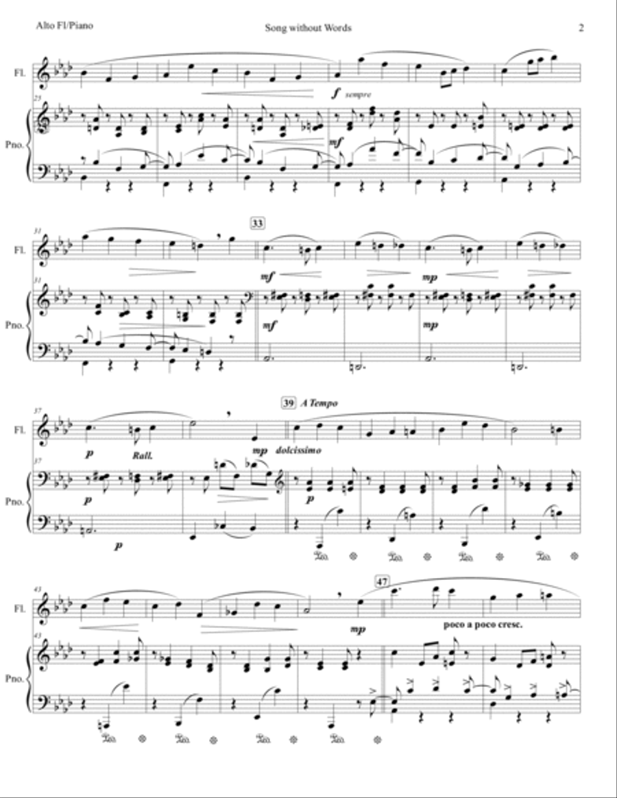 2Romances Sans Paroles, Op. 17, No. 1 & 3 Flute scores gallery preview page 4