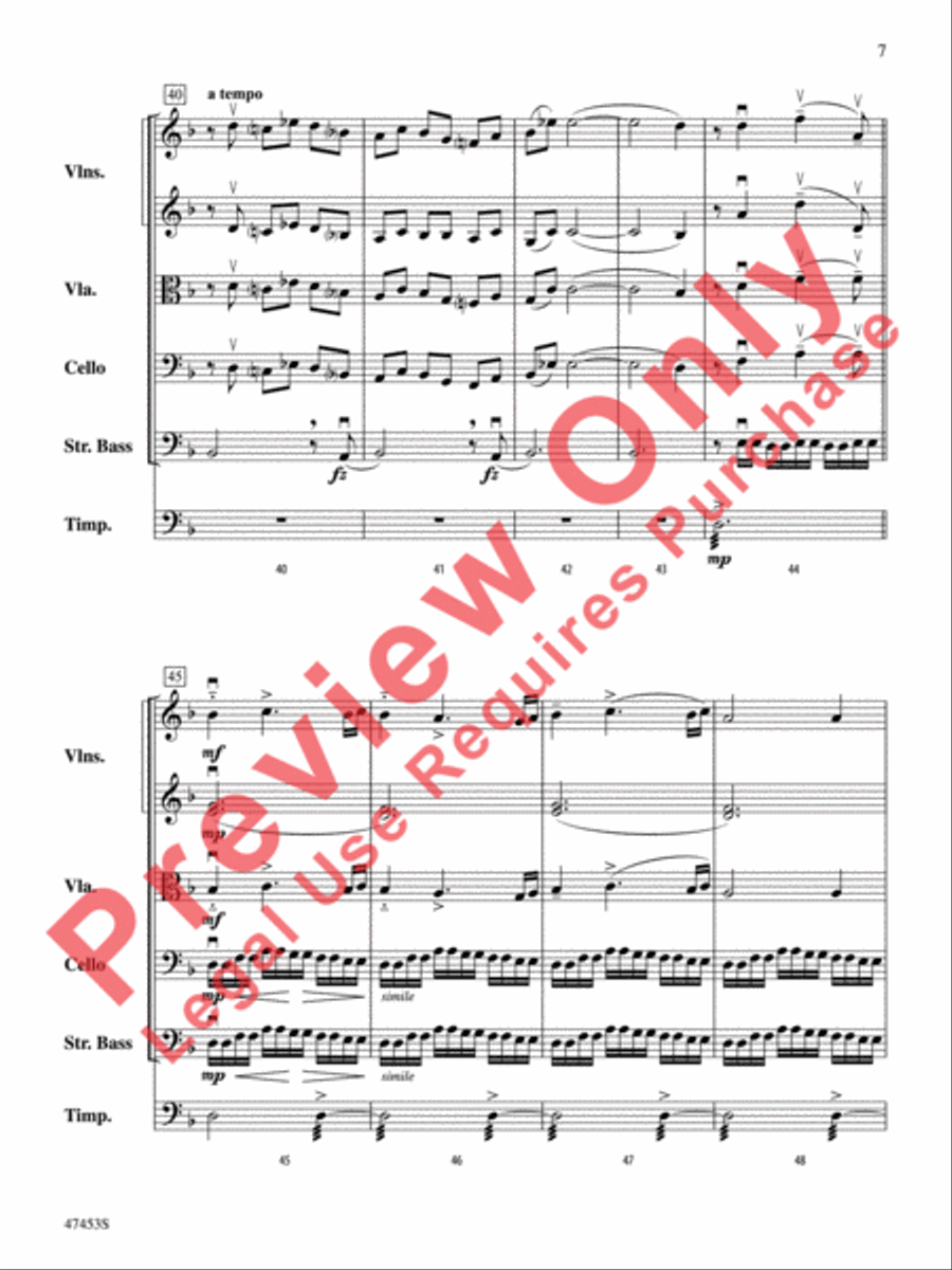 Symphony No. 2, Finale String Orchestra scores gallery preview page 8