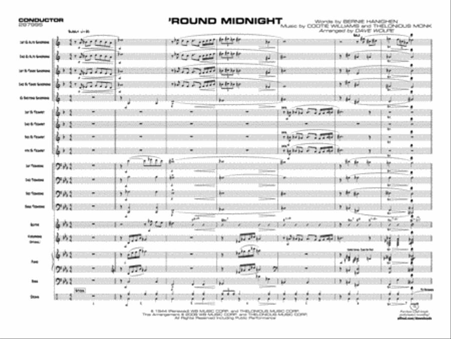 'Round Midnight: Score Jazz Ensemble scores gallery preview page 3