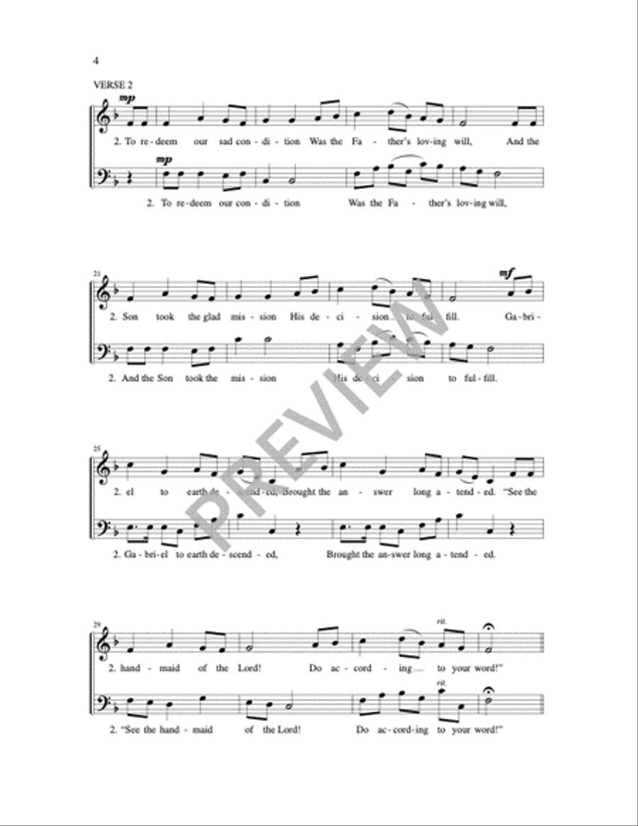 Drop Your Dew O Clouds of Heaven 3-Part scores gallery preview page 9