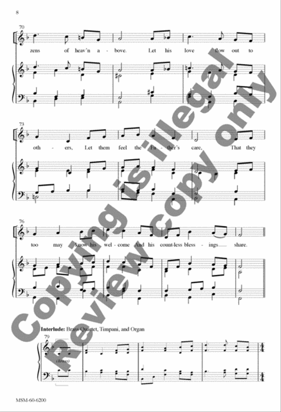 Church of God, Elect and Glorious 4-Part scores gallery preview page 7