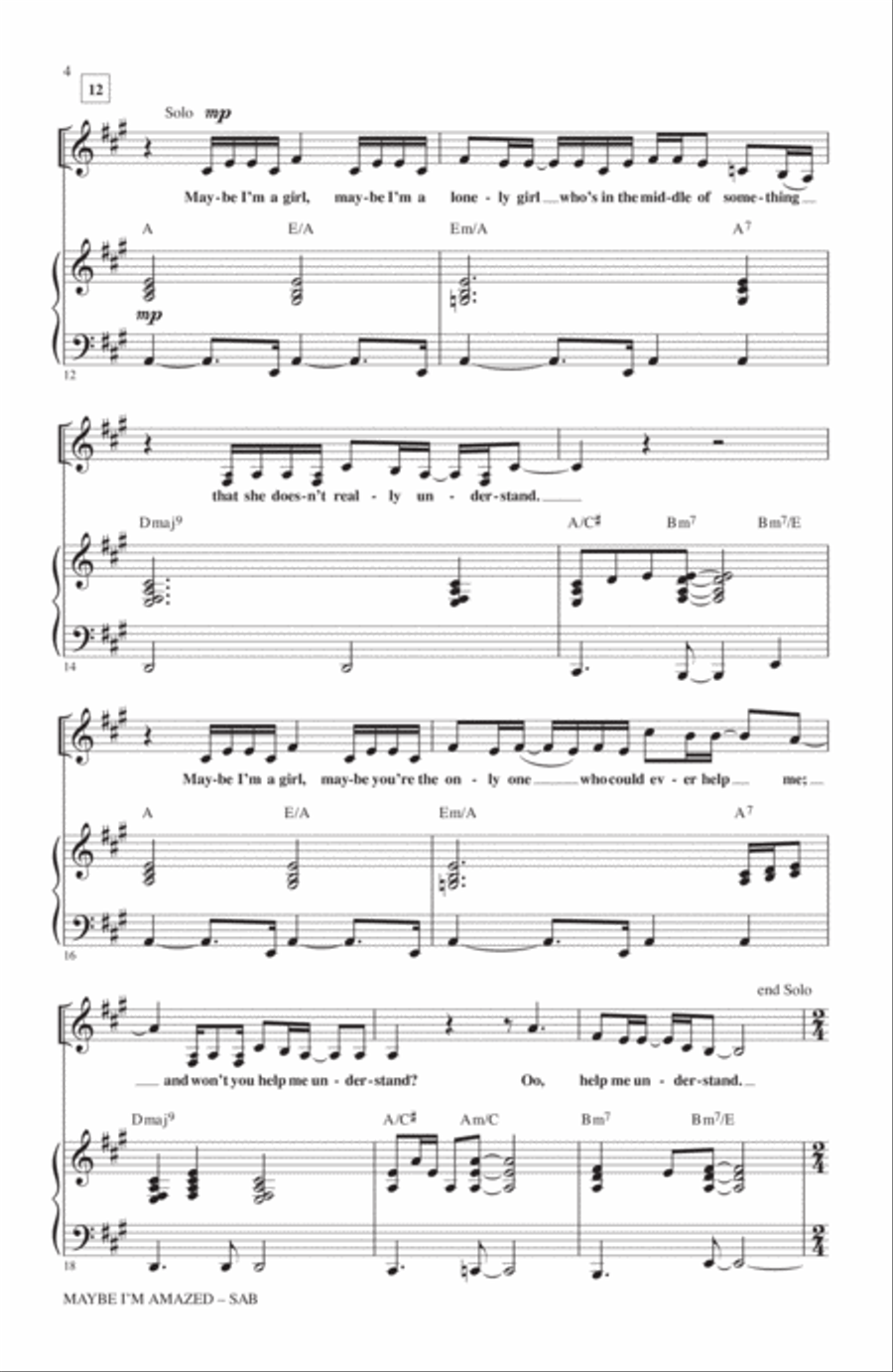 Maybe I'm Amazed Maybe I'm Amazed 3-Part scores gallery preview page 3