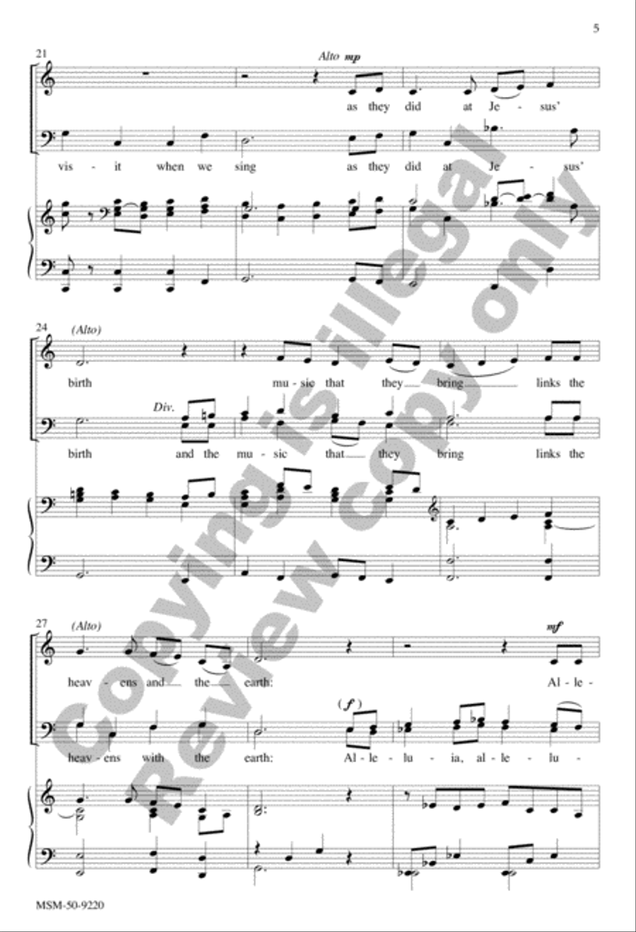 Angels Visit When We Sing 4-Part scores gallery preview page 5