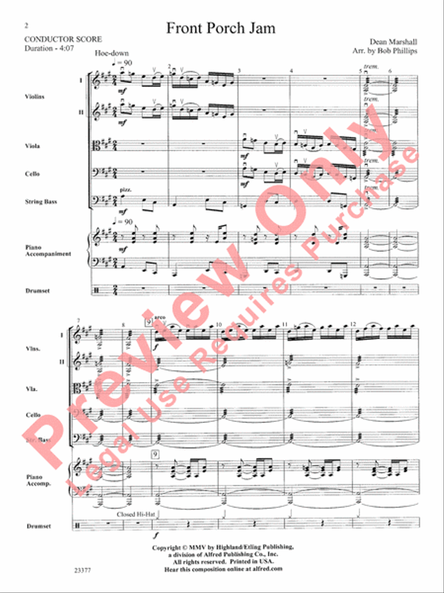 Front Porch Jam String Orchestra scores gallery preview page 3