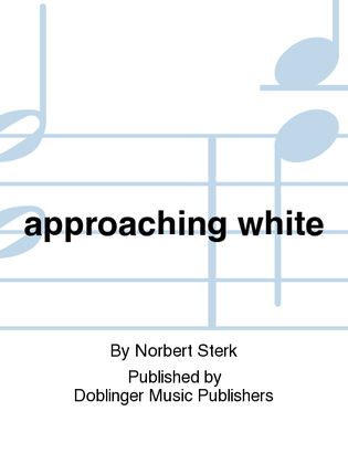 Book cover for approaching white