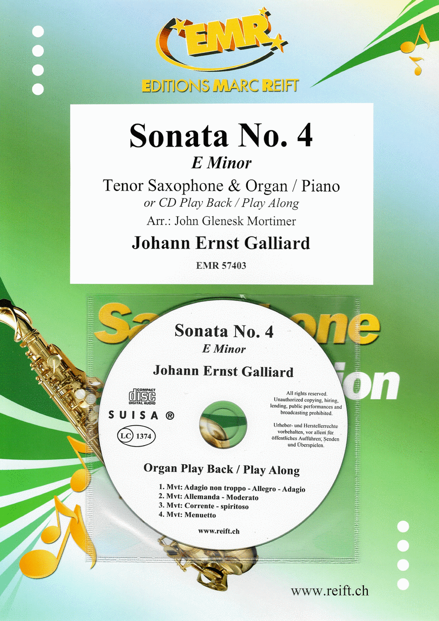 Sonata No. 4 Tenor Saxophone scores gallery preview page 1