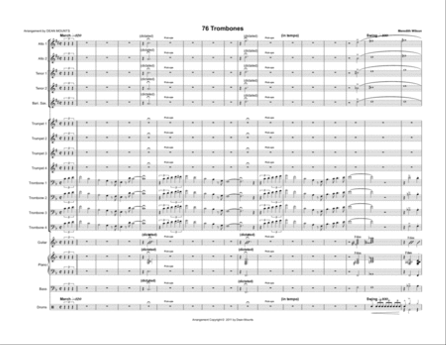 Seventy Six Trombones Jazz Ensemble scores gallery preview page 1