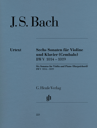 Book cover for 6 Sonatas for Violin and Piano (Harpsichord) BWV 1014-1019