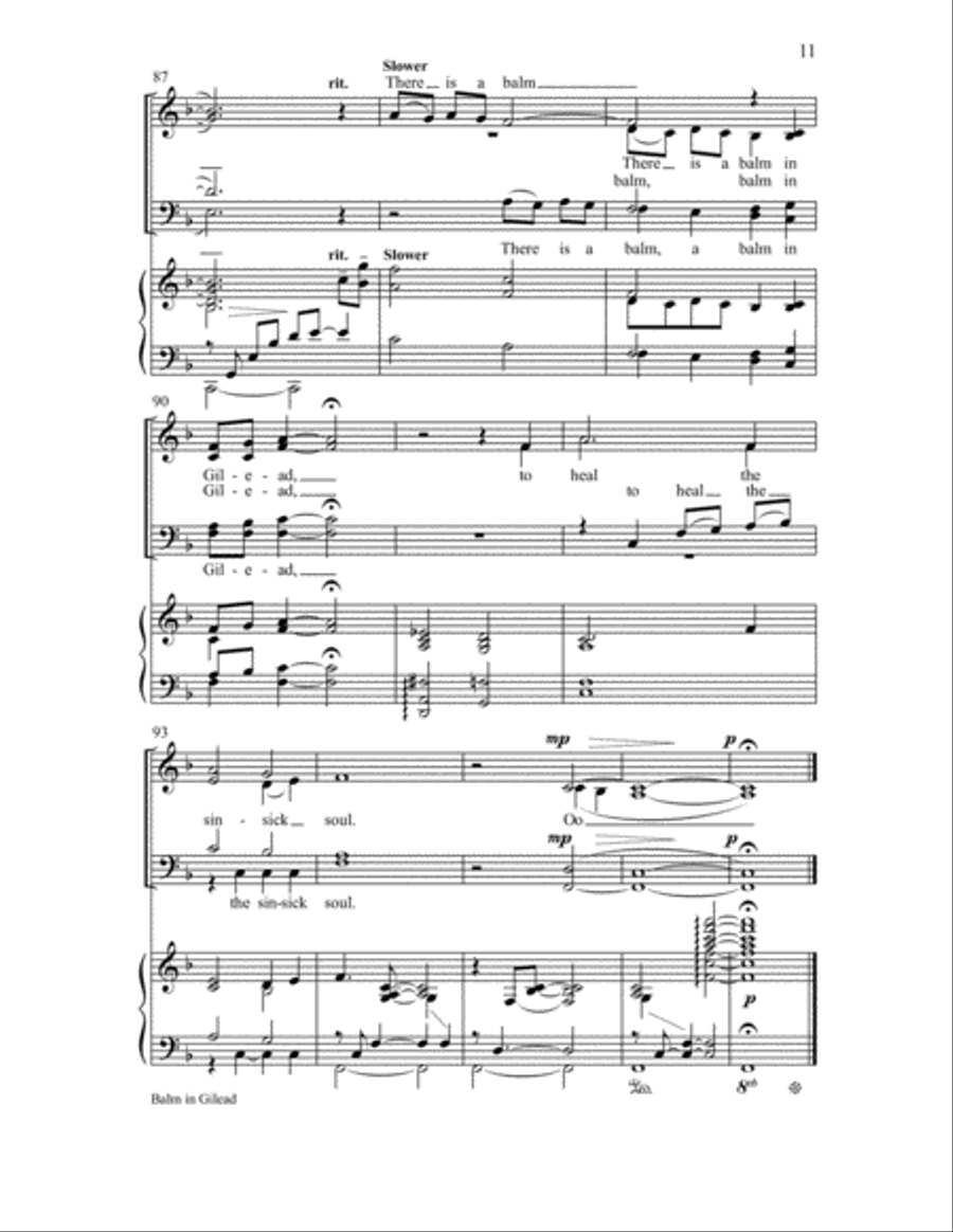 Balm in Gilead 4-Part scores gallery preview page 10