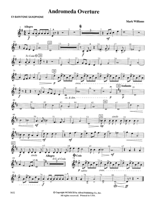 Andromeda Overture: E-flat Baritone Saxophone