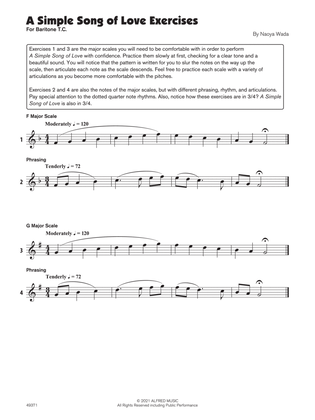 A Simple Song of Love (Sound Innovations Soloist, Baritone Treble Clef)
