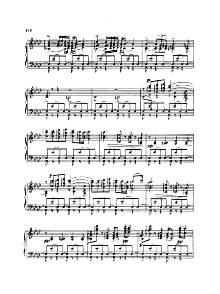 Tchaikovsky: Eighteen Piano Pieces, Op. 72; Aveu Passionne; Valse, Op. 40, No. 9, 1st Version Piano Solo scores gallery preview page 2