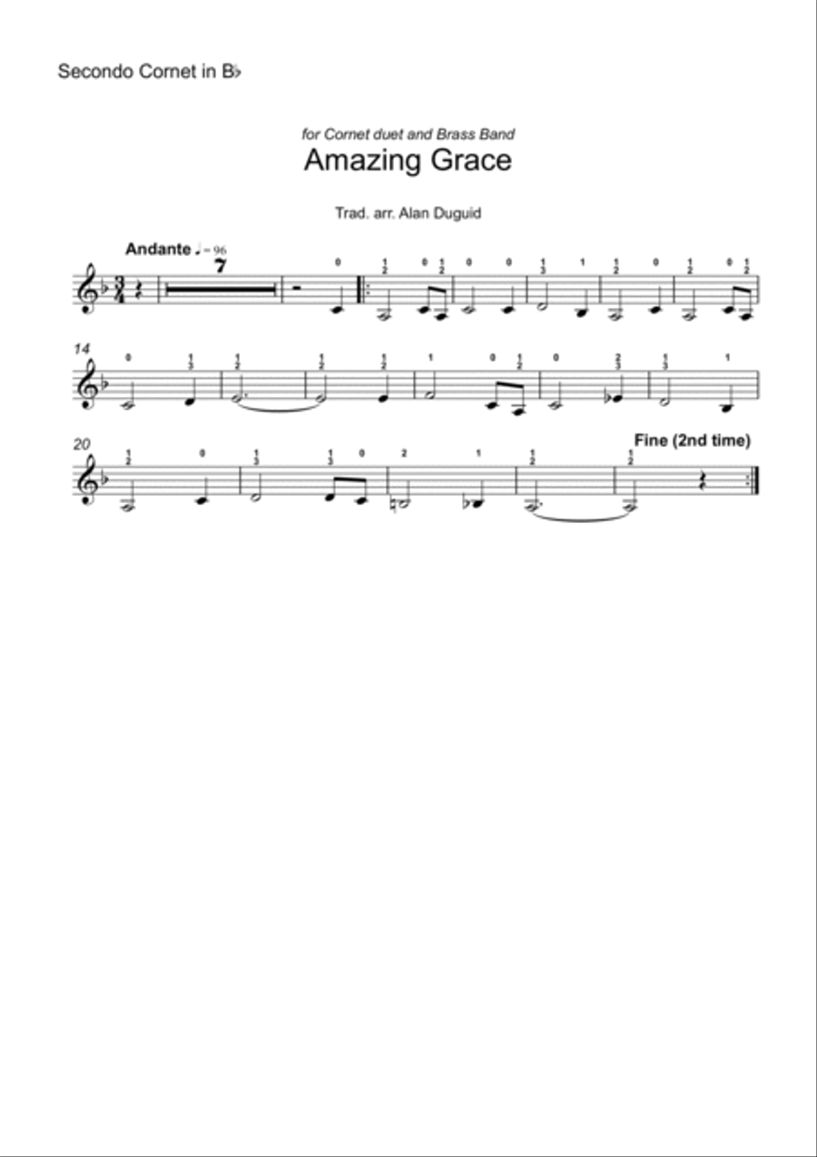 Amazing Grace Amazing Grace Brass Band scores gallery preview page 4