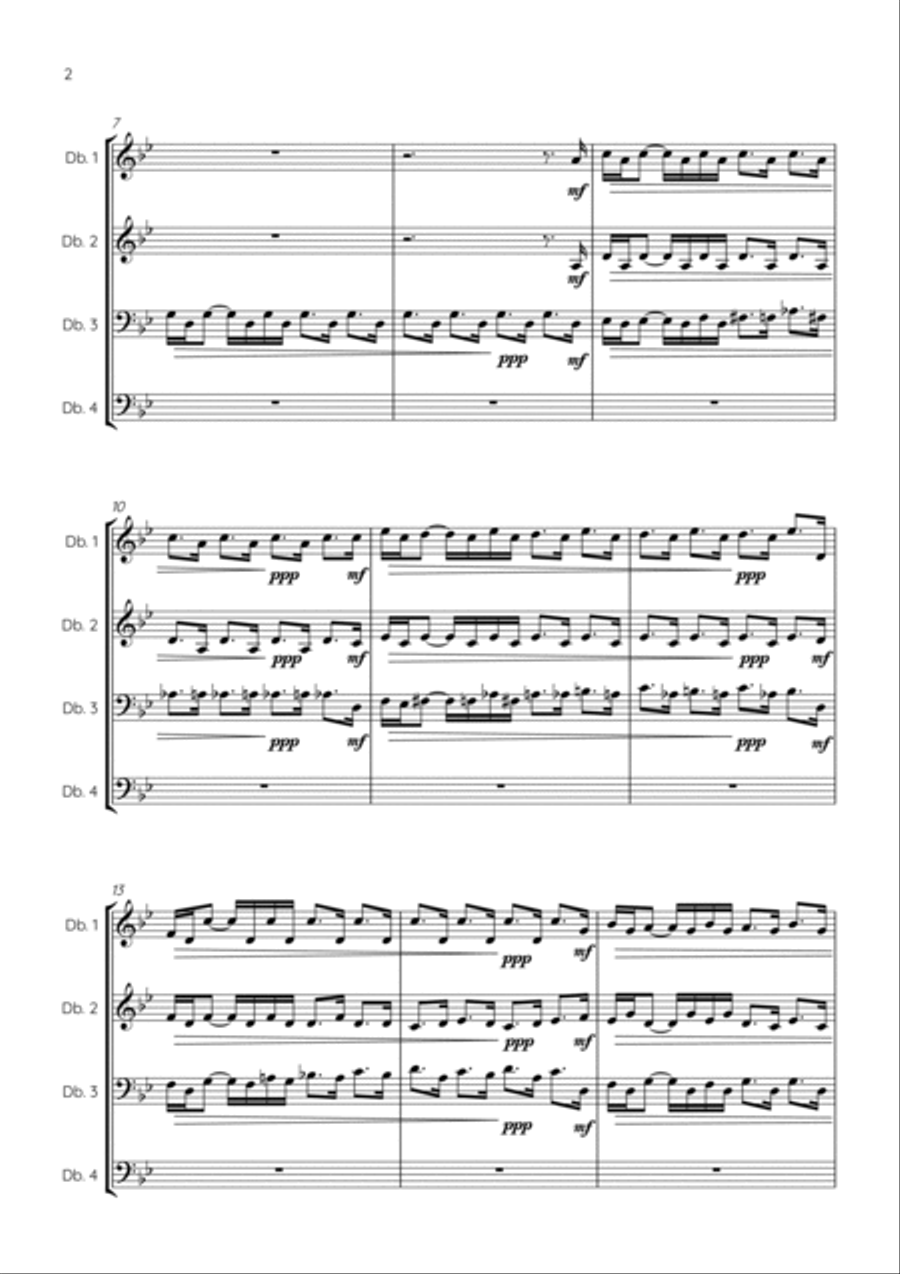 Theme From The Mandalorian Double Bass scores gallery preview page 4