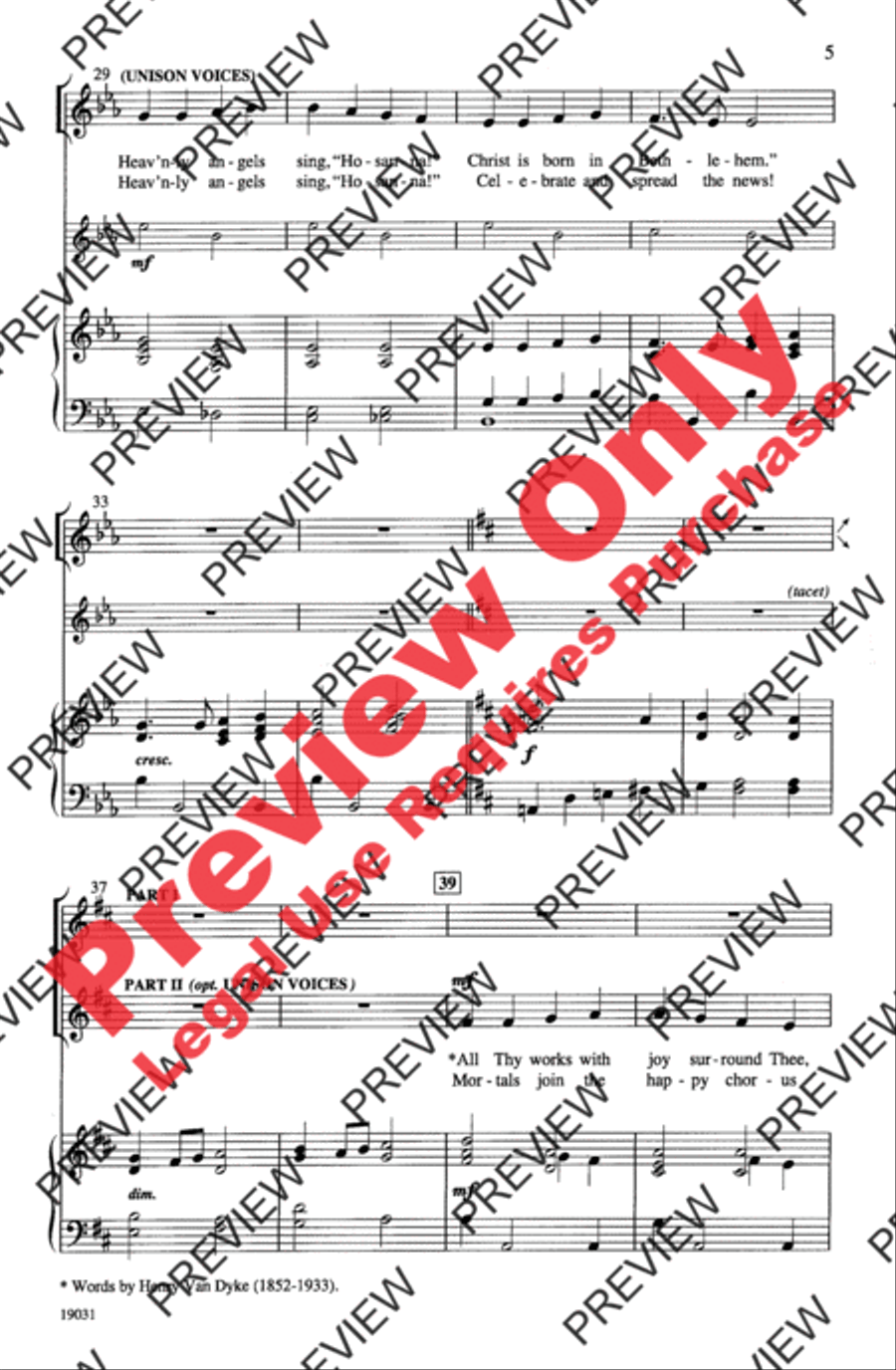 Hallelujah! Hallelujah! Unison Choir scores gallery preview page 5