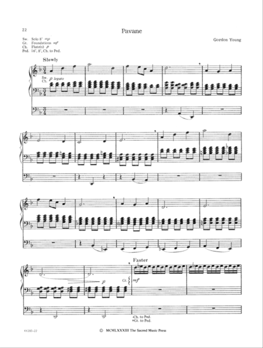 Gordon Young Organ Album Organ Solo scores gallery preview page 8