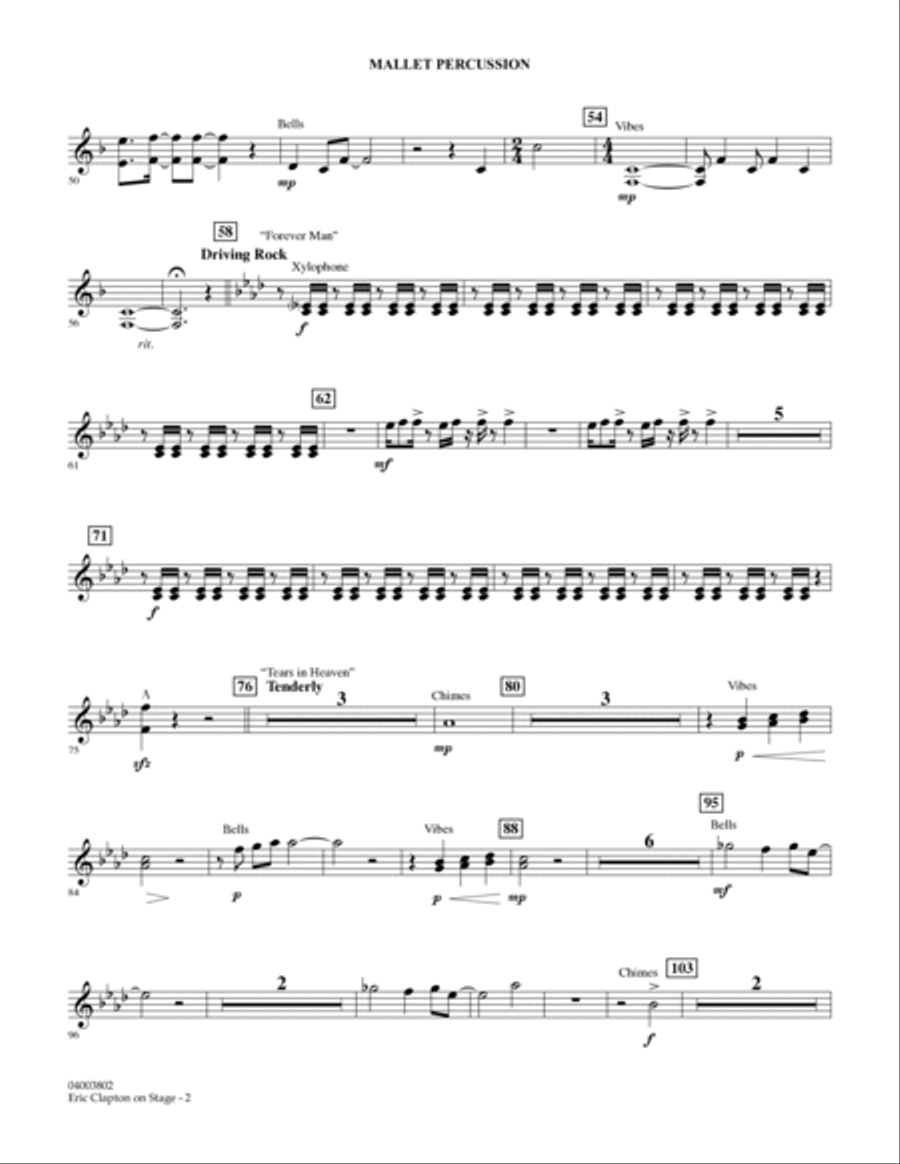 Eric Clapton on Stage - Mallet Percussion Concert Band scores gallery preview page 2