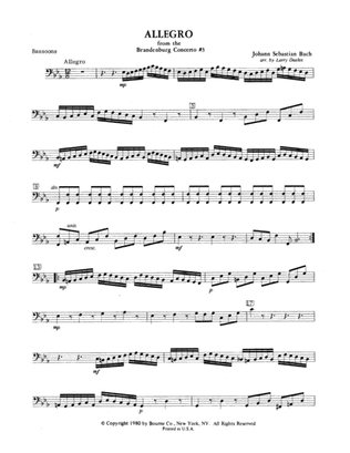 Allegro from Brandenburg Concerto No. 3 - Bassoon