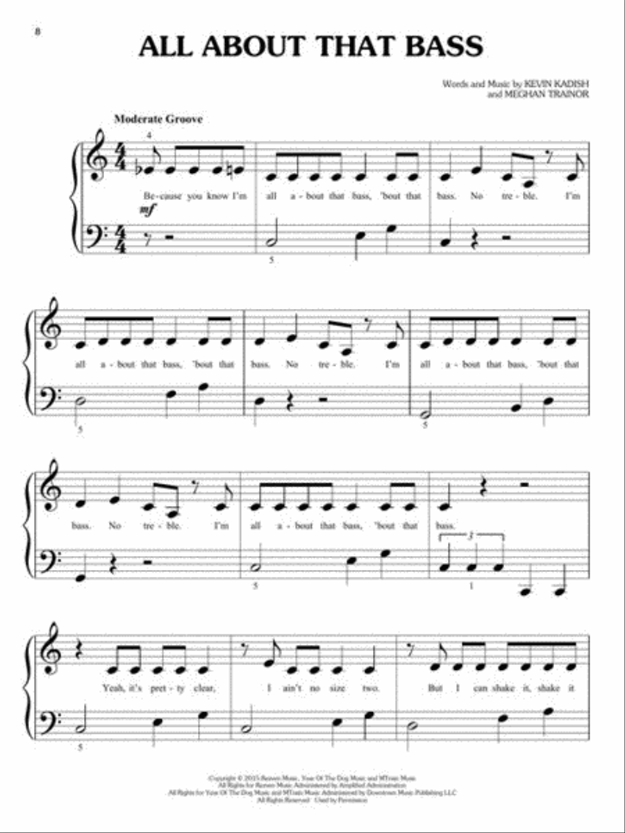 Big-Note Piano Songs 2010-2019 Easy Piano scores gallery preview page 6