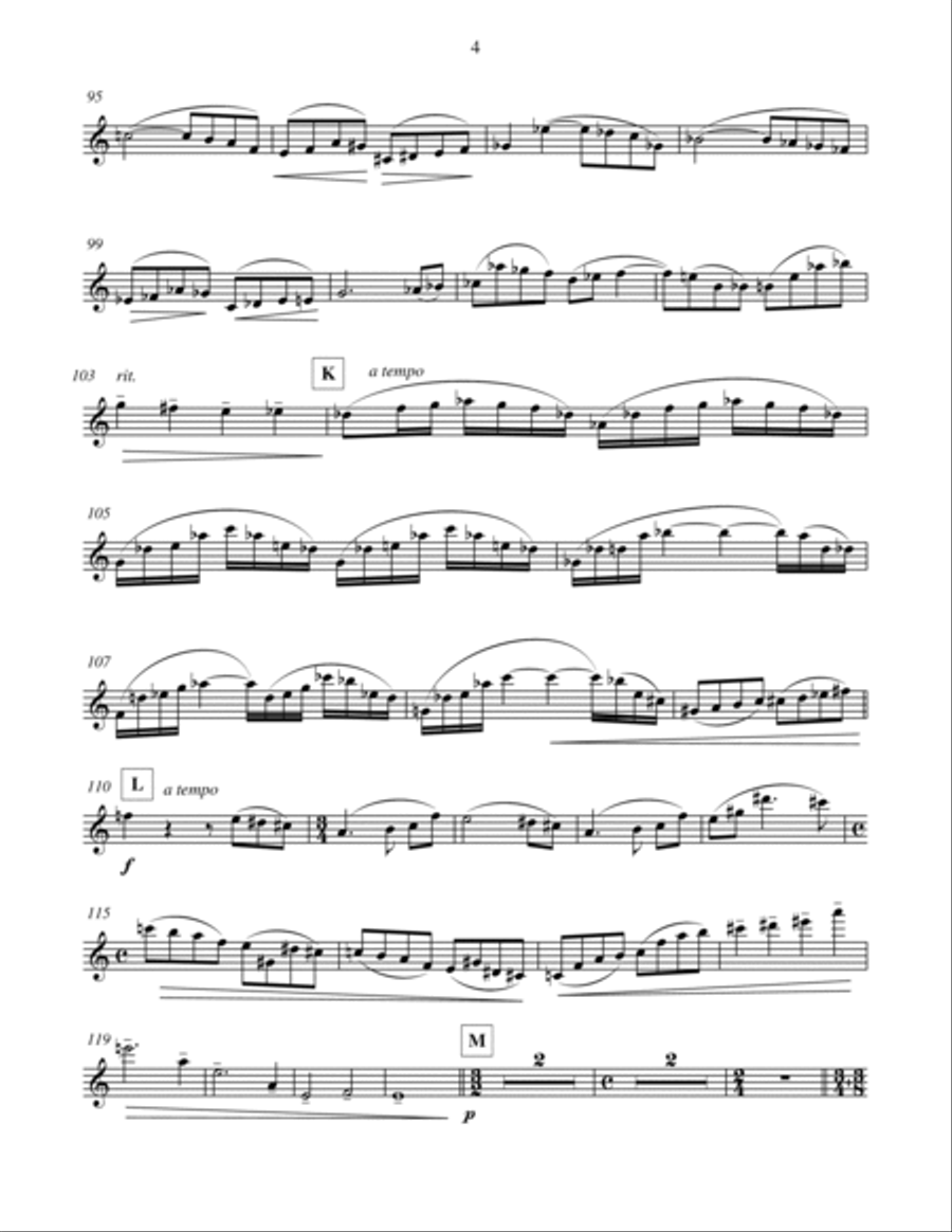 Reverie and Dance for flute and marimba-flute part Flute Solo scores gallery preview page 5