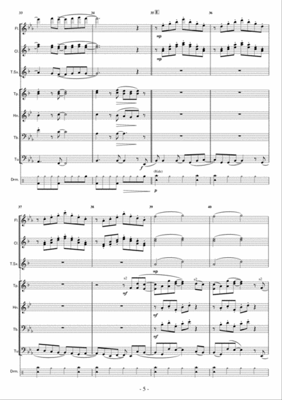 Wind Ensemble Yumeo Kanaete Doraemon Small Ensemble scores gallery preview page 5