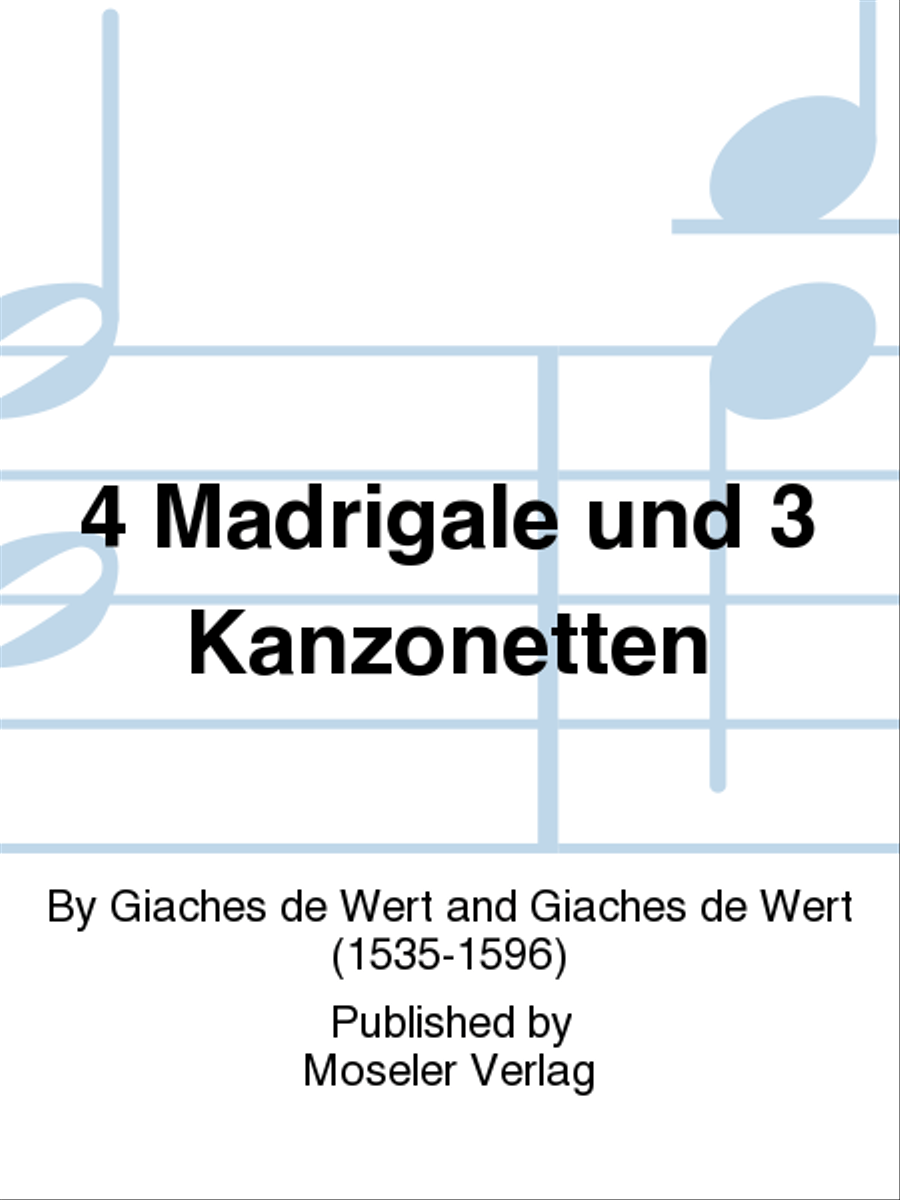 4 Madrigale und 3 Kanzonetten Mixed Choir scores gallery preview page 1