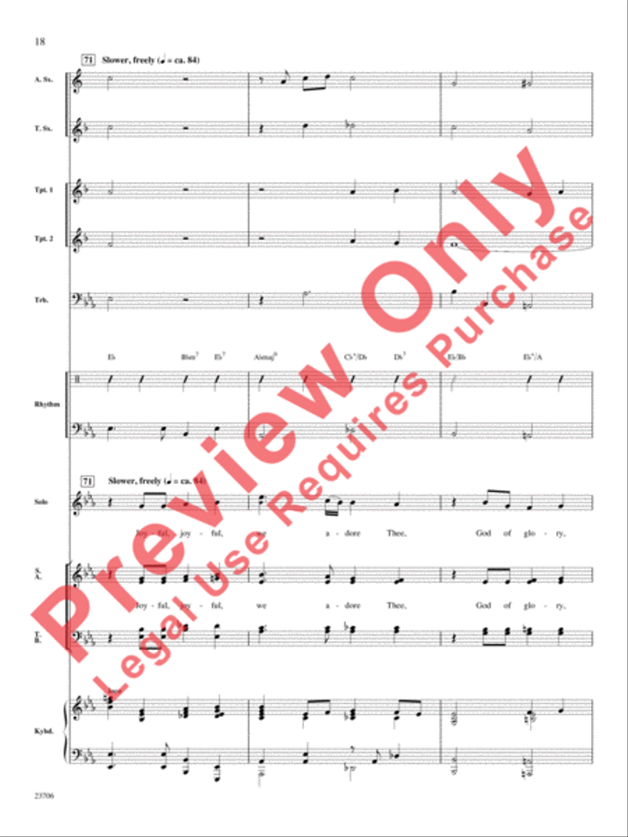 Joyful, Joyful, We Adore Thee Choir scores gallery preview page 19