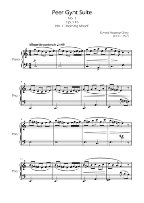 Book cover for Morning Mood - Piano Easy Intermediate