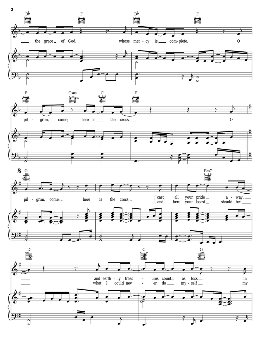 O Pilgrim Come O Pilgrim Come Piano, Vocal, Guitar scores gallery preview page 2