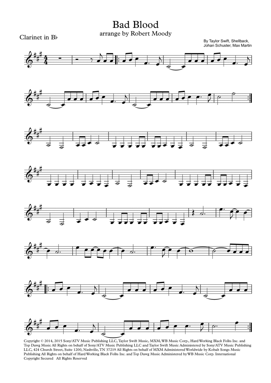 Bad Blood Small Ensemble scores gallery preview page 1