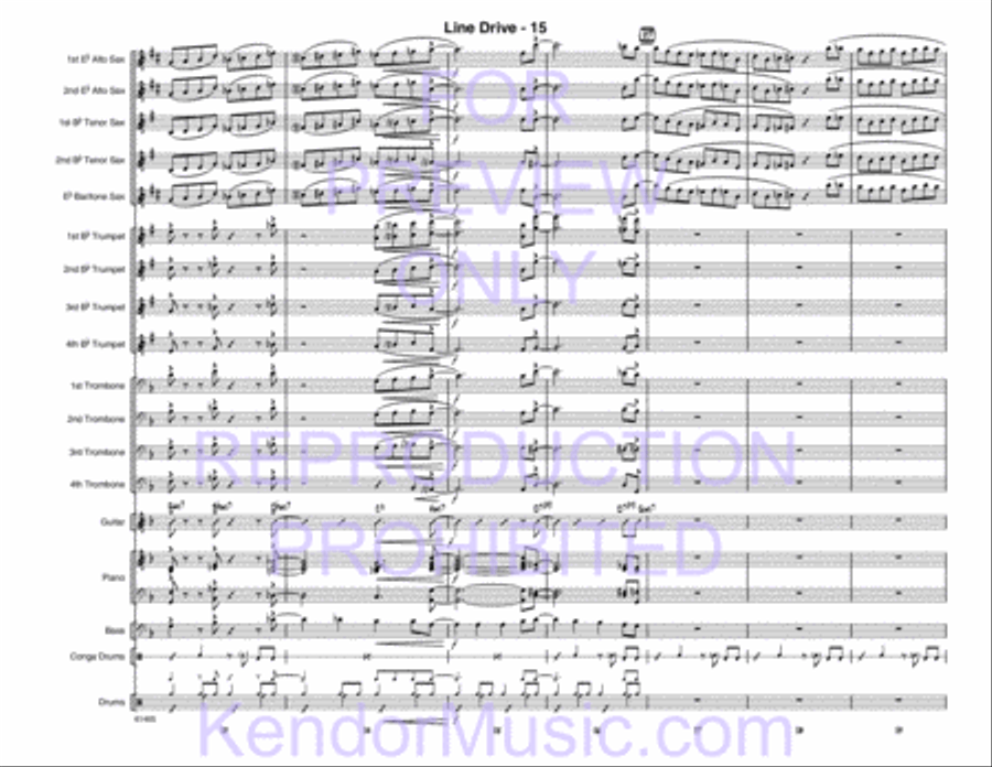 Line Drive Line Drive Jazz Ensemble scores gallery preview page 16