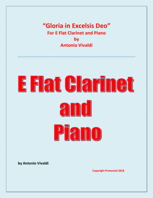 Book cover for Gloria In Excelsis Deo - E Flat Clarinet and Piano - Advanced Intermediate