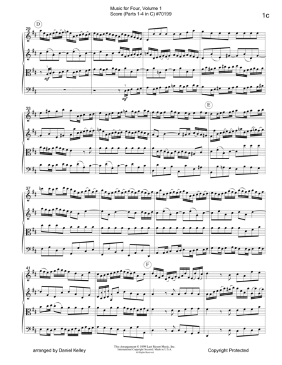 Music for Four, Volume 1 Score Large Ensemble scores gallery preview page 3