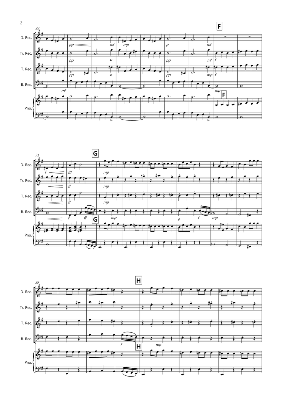 Dance of the Sugar Plum Fairy (fantasia from Nutcracker) for Recorder Quartet Recorder scores gallery preview page 2