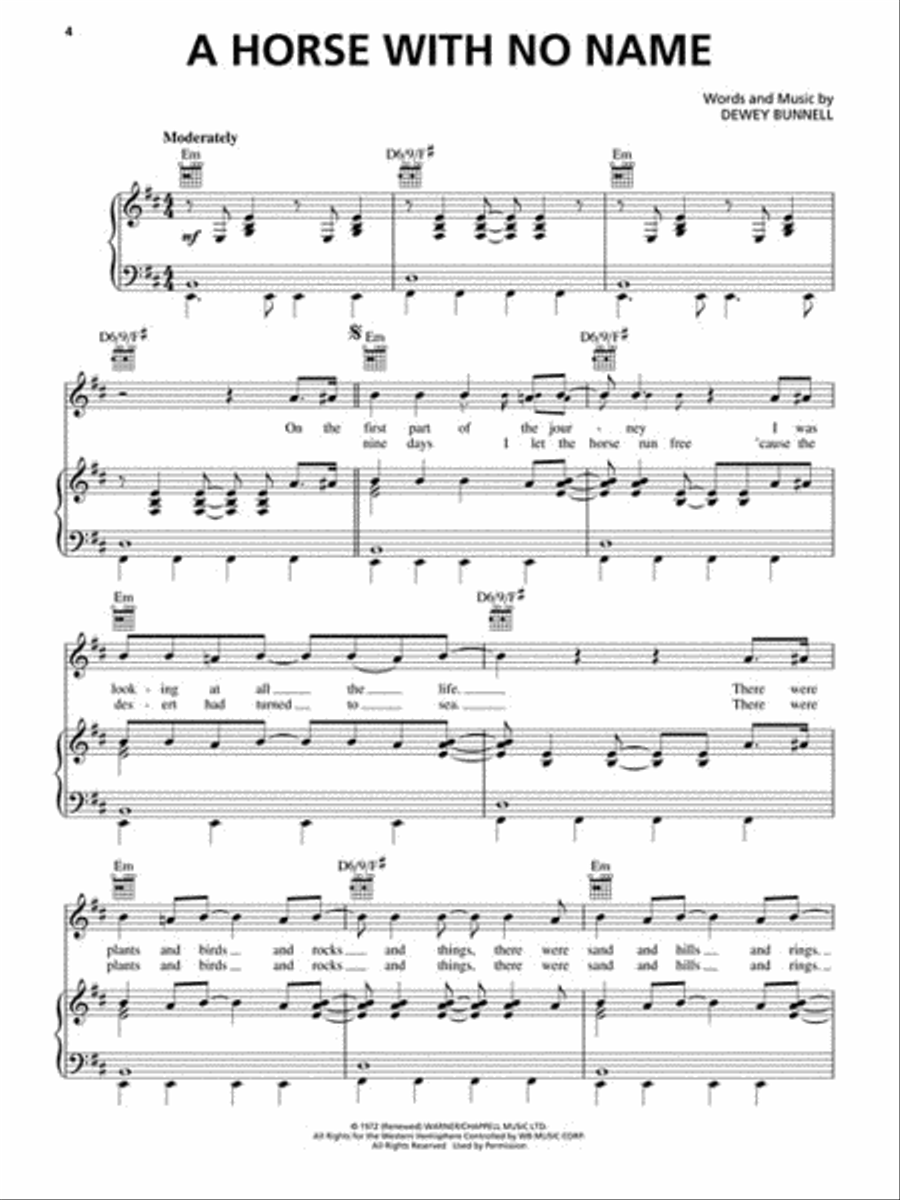 America – The Complete Greatest Hits Piano, Vocal, Guitar scores gallery preview page 5