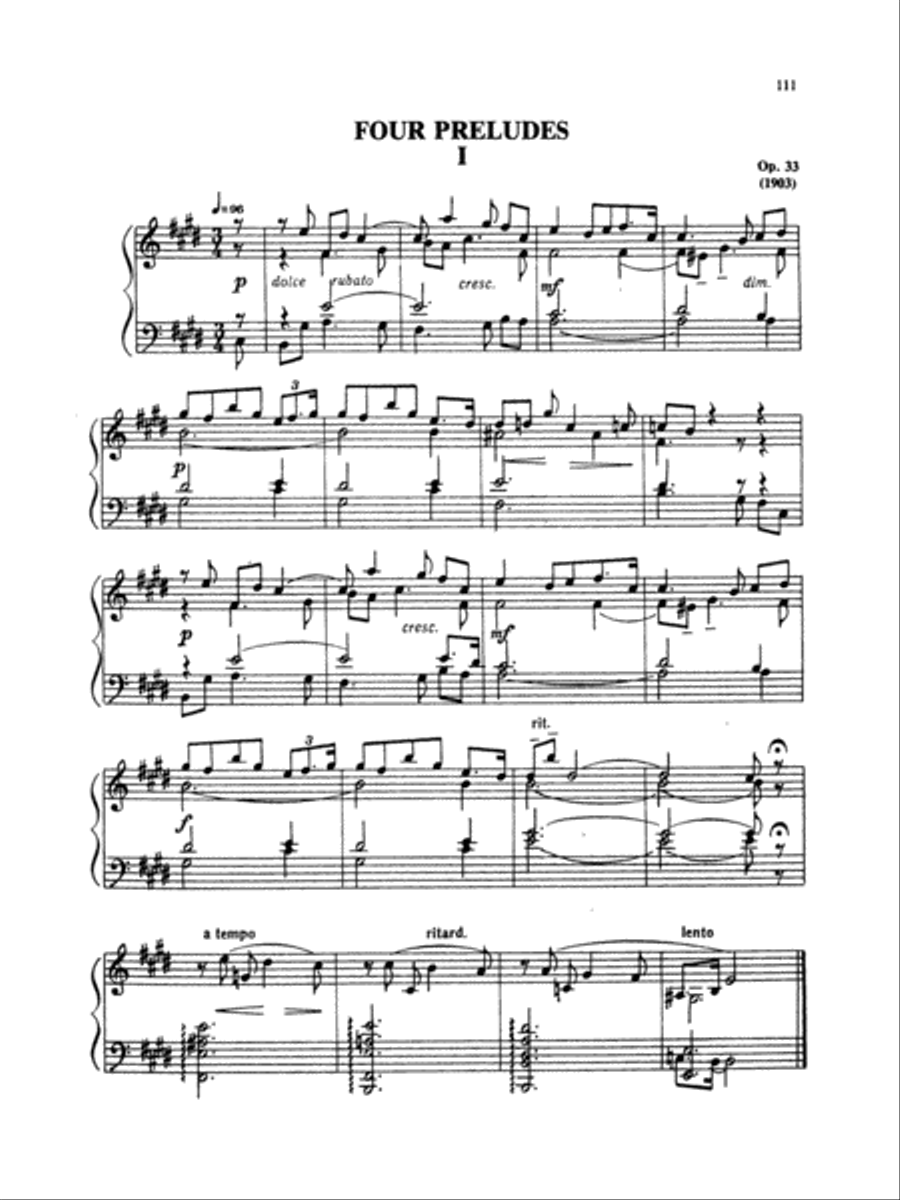 Scriabin: Preludes Piano Solo scores gallery preview page 1