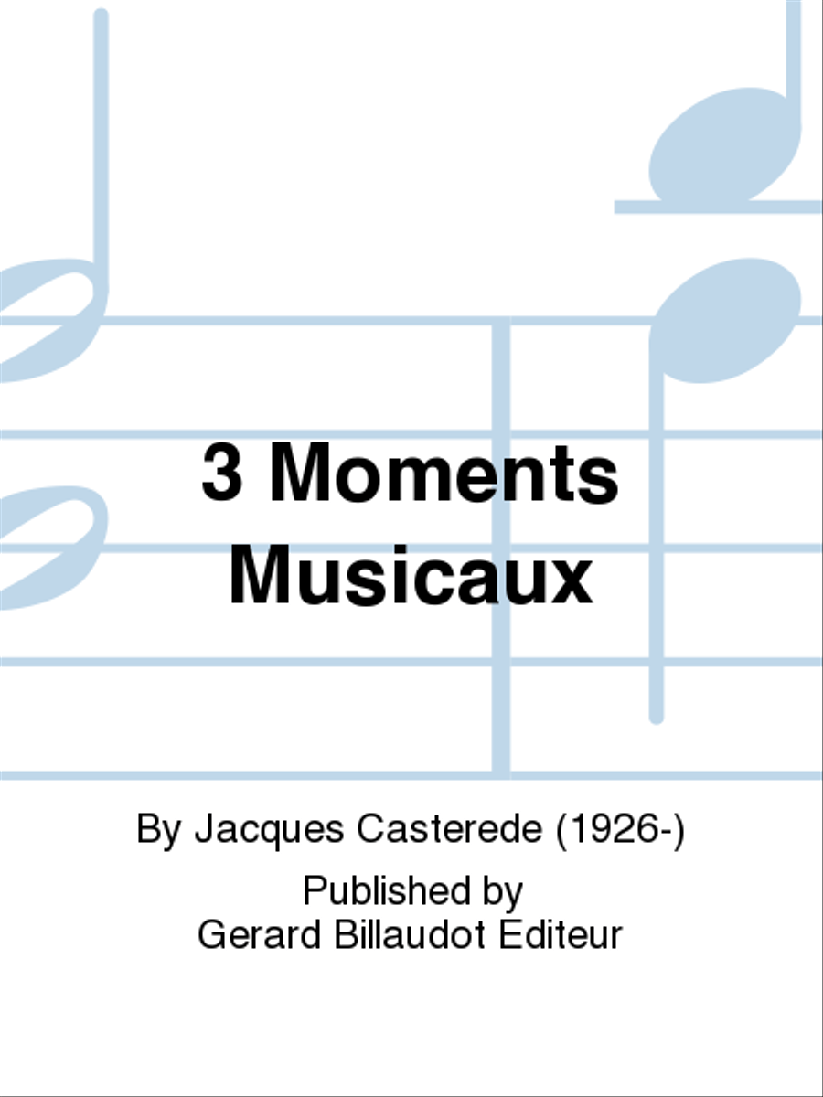 3 Moments Musicaux B-Flat Clarinet scores gallery preview page 1