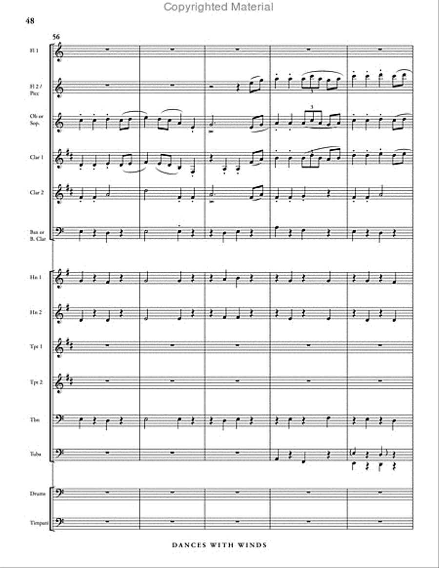 Dances with Winds Dances with Winds Concert Band scores gallery preview page 54
