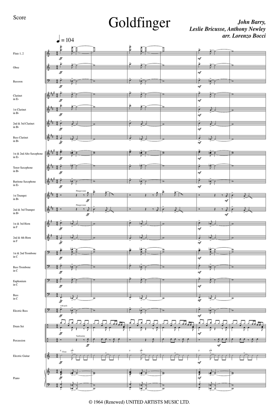 Goldfinger Concert Band scores gallery preview page 3