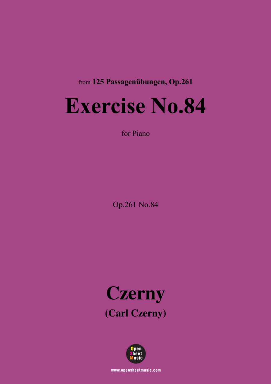 C. Czerny-Exercise No.84,Op.261 No.84 Piano Method scores gallery preview page 1