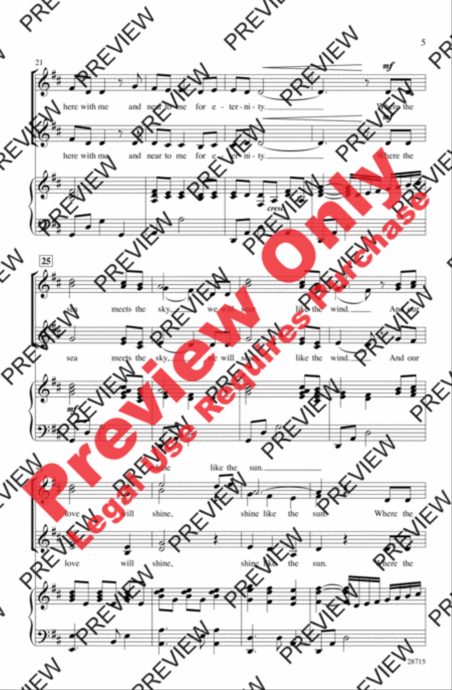 Where the Sea Meets the Sky Women's Choir scores gallery preview page 4