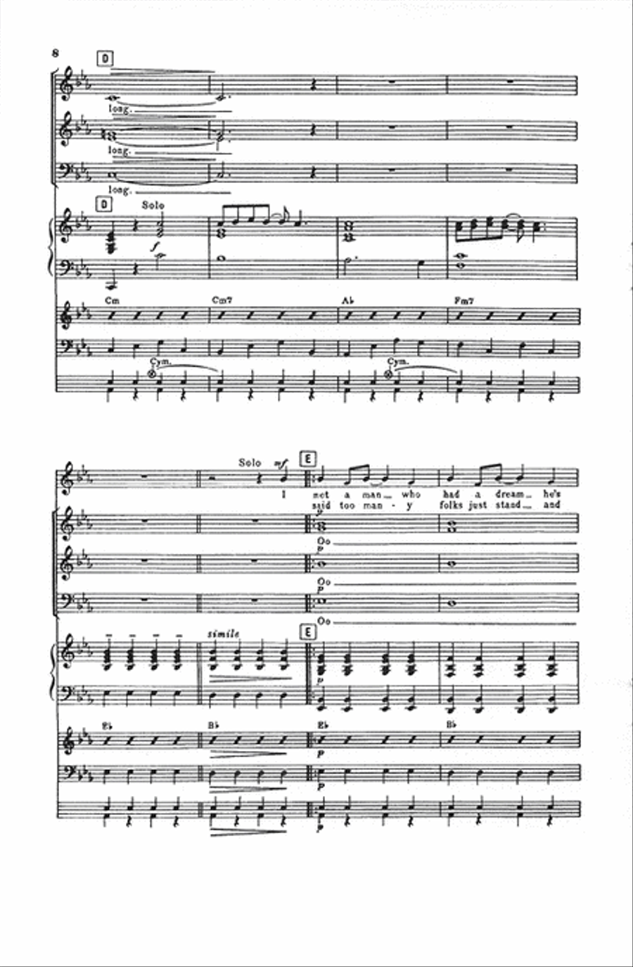 New World in the Morning (Vocal Score) Divisi scores gallery preview page 7
