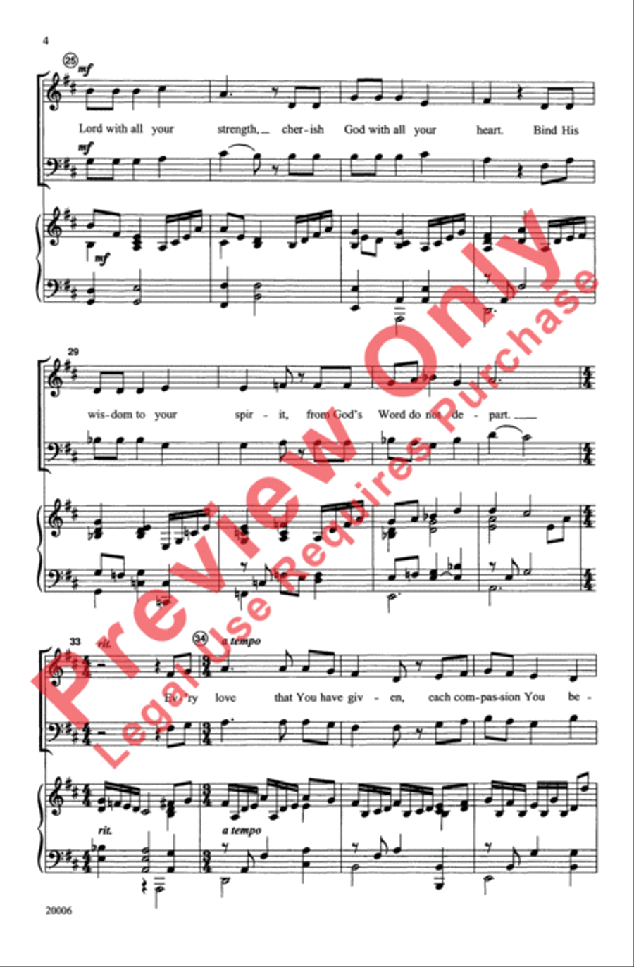 Write Your Word Upon My Heart 2-Part scores gallery preview page 4